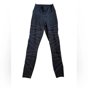 Lululemon Black Leggings Sheer Panels Full Length Size 2